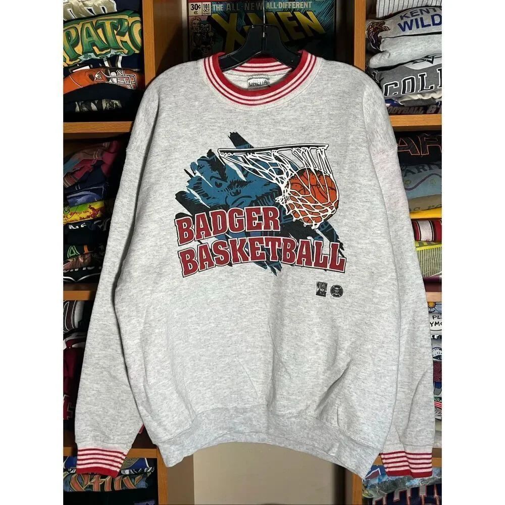 Vintage 90s RARE Wisconsin Badgers University Sweater